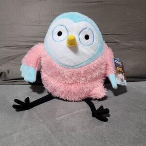 Yottoy Owl Plush Pizzoli Good Night Owl NEW Pink Blue With Tag Play Storytime